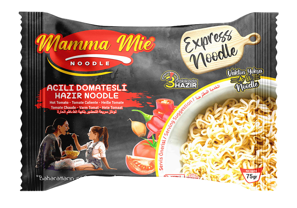 Acılı Domatesli Çeşnili Hazır Noodle   75 gr.