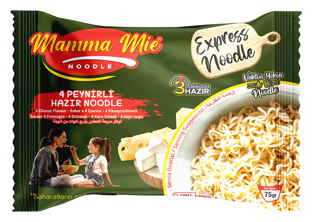 4 Peynirli Çeşnili Hazır Noodle    75 gr.